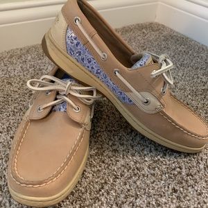 Women’s Blue Paisley Sperry Shoes (Size 8.5)